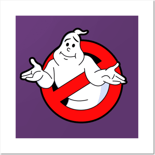 And Now Back To The Real Ghostbusters Logo Shrug Posters and Art